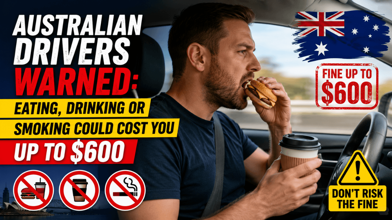 Australian Drivers Warned: Eating, Drinking or Smoking Could Cost You Up to $600